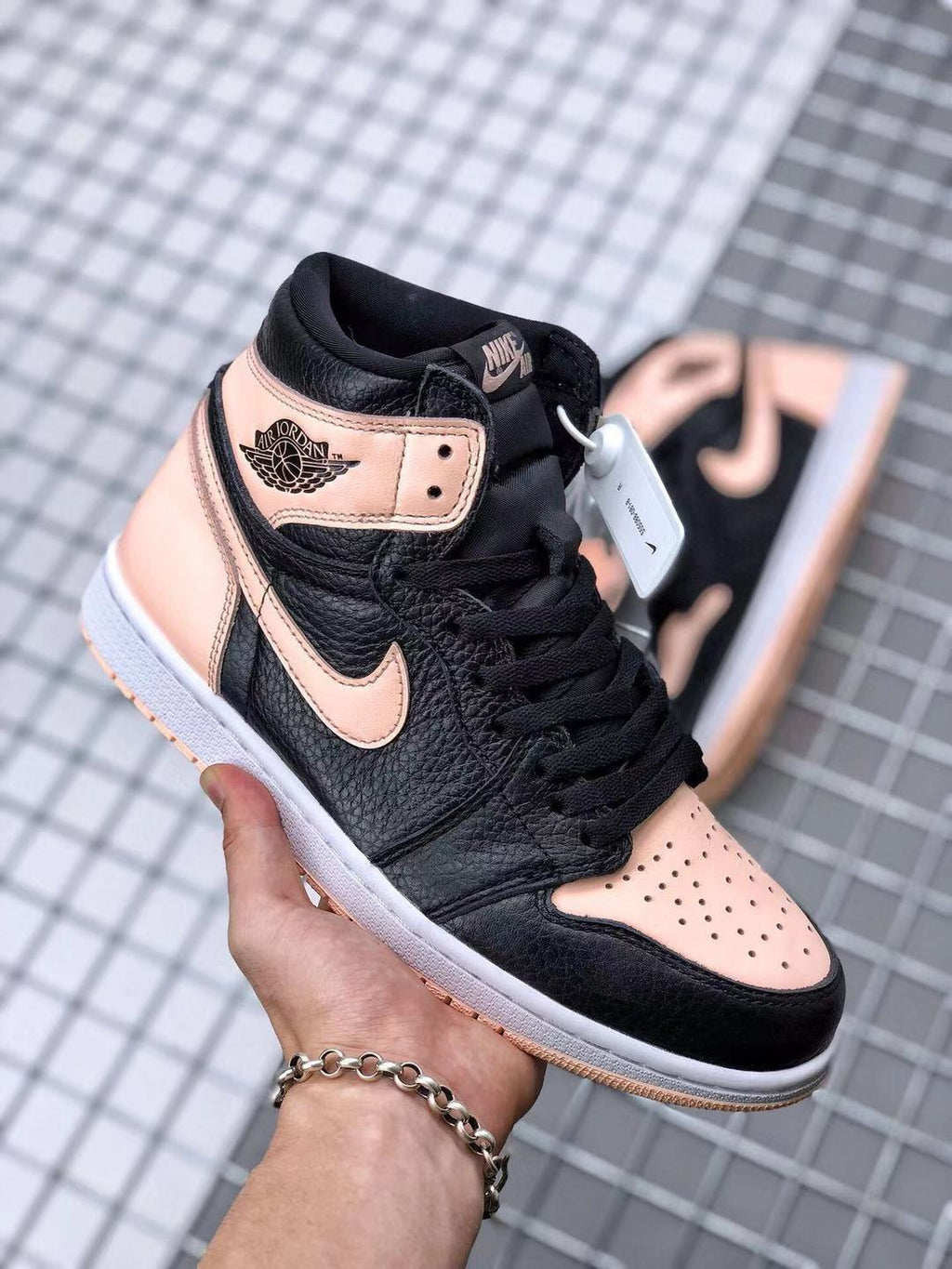 Air Jordan 1 High OG Crimson Tint Sneakers Black Pink