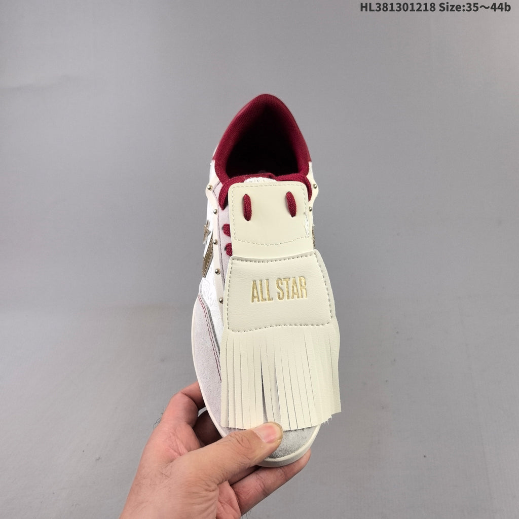 Converse 1970 Low-Top Sneakers White Burgundy Gold