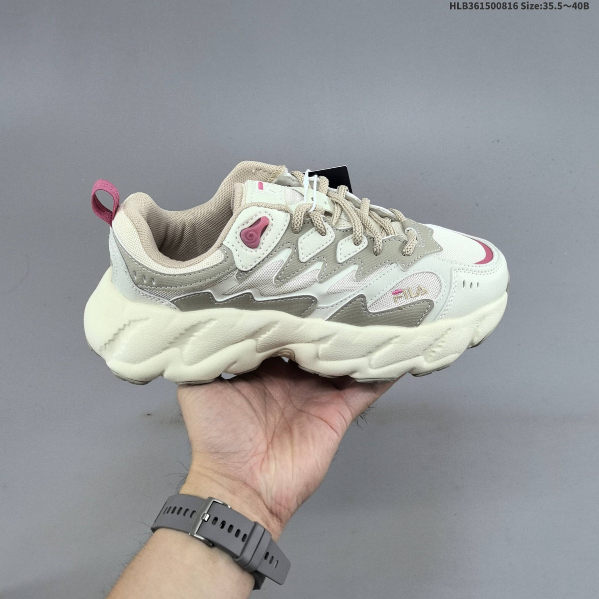 FILA Chunky Low-Top Sneakers in Cream or Black