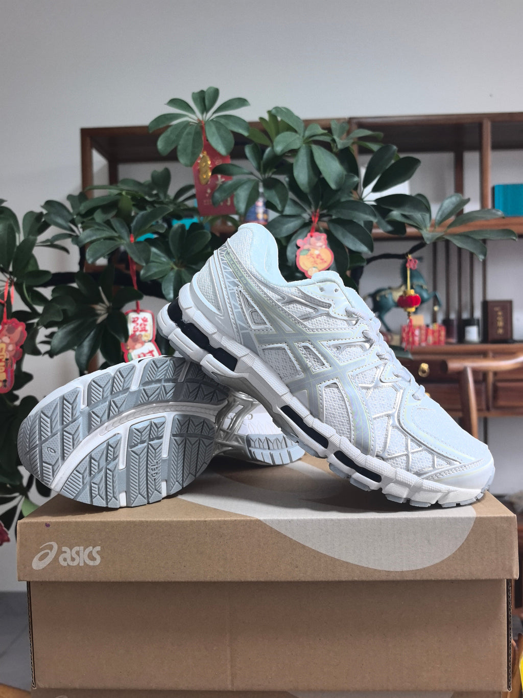 ASICS N2 Sneakers in Silver and White