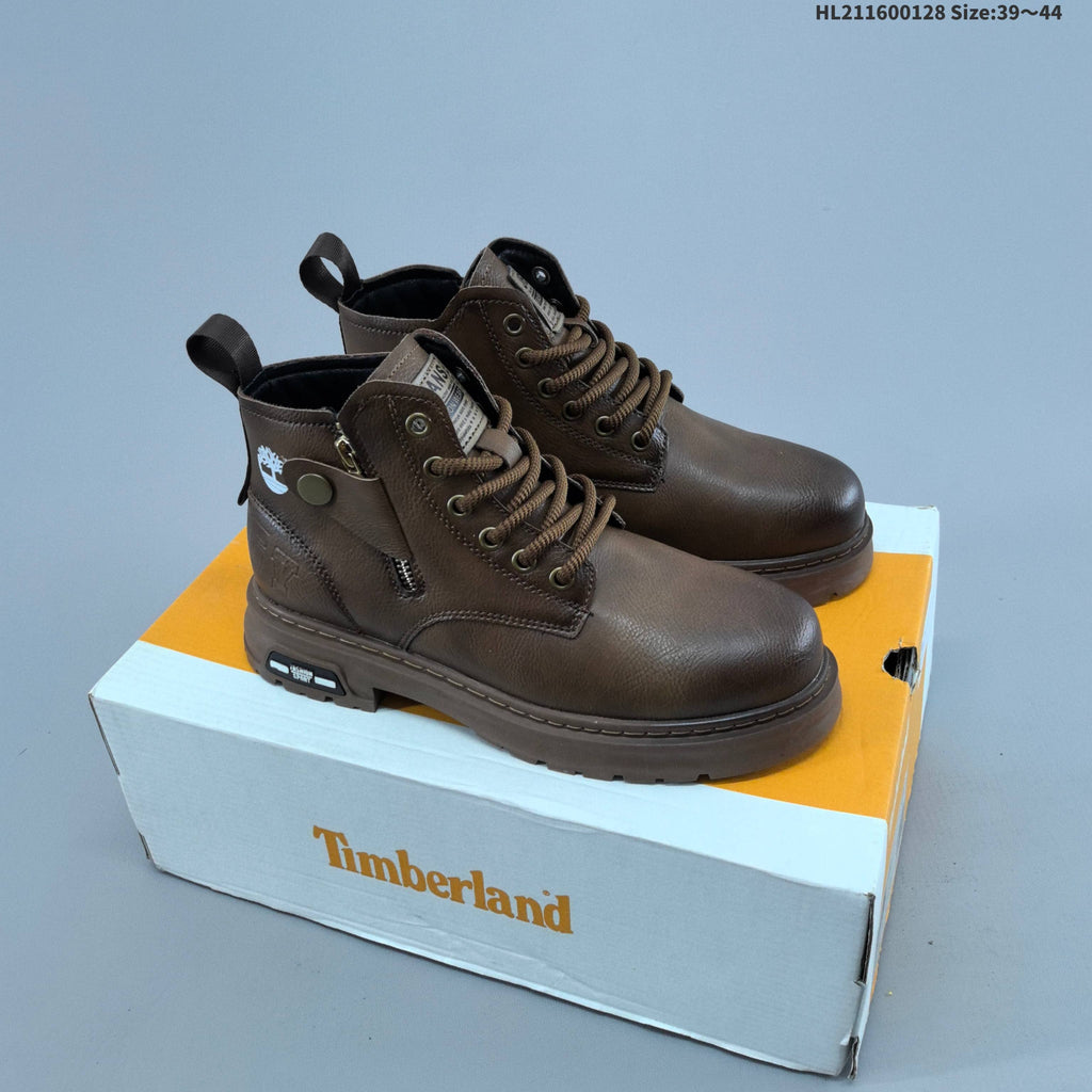 Timberland Lace-Up Ankle Boots with Side Zipper