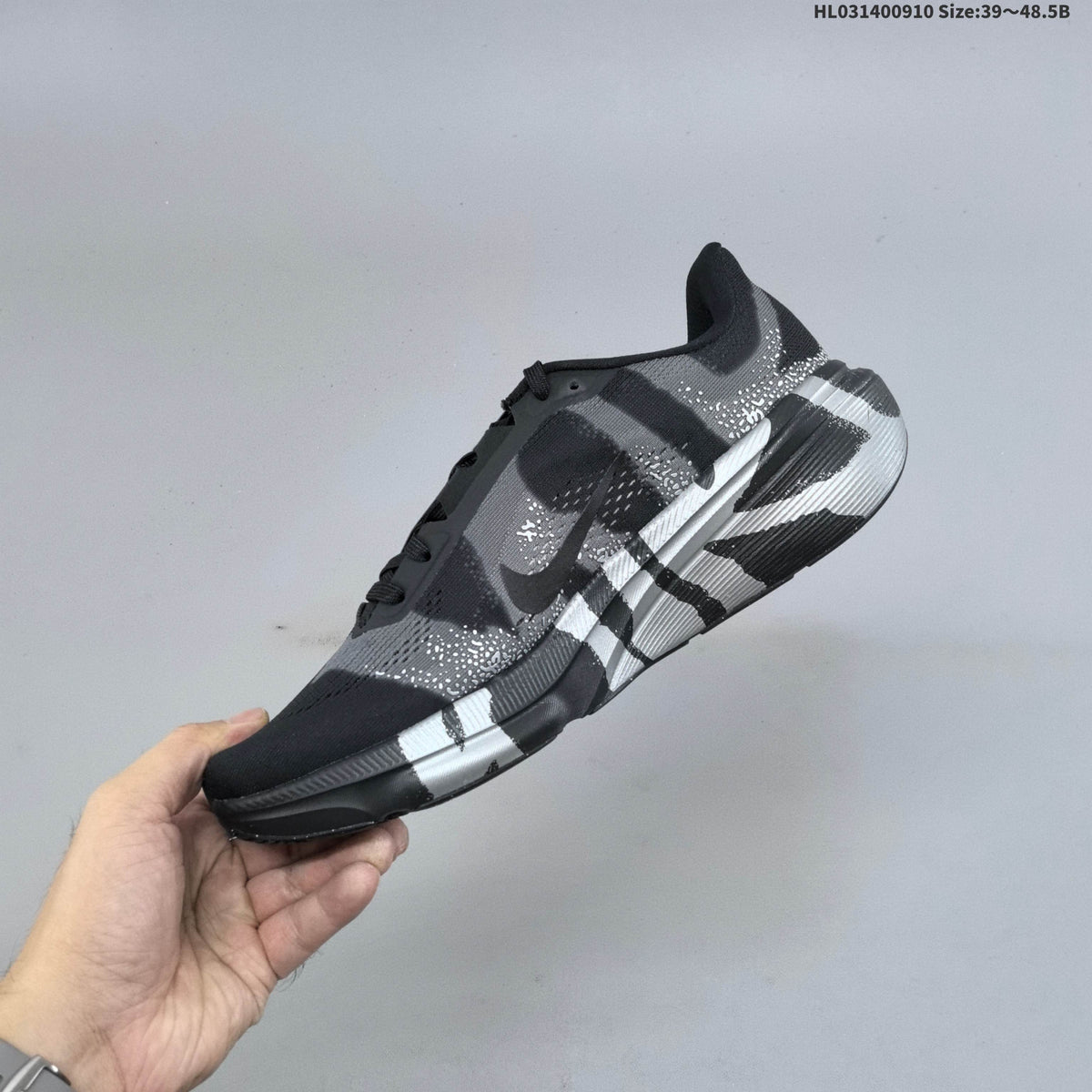 Nike Air Zoom Pegasus 42 Running Shoes, Black and Silver