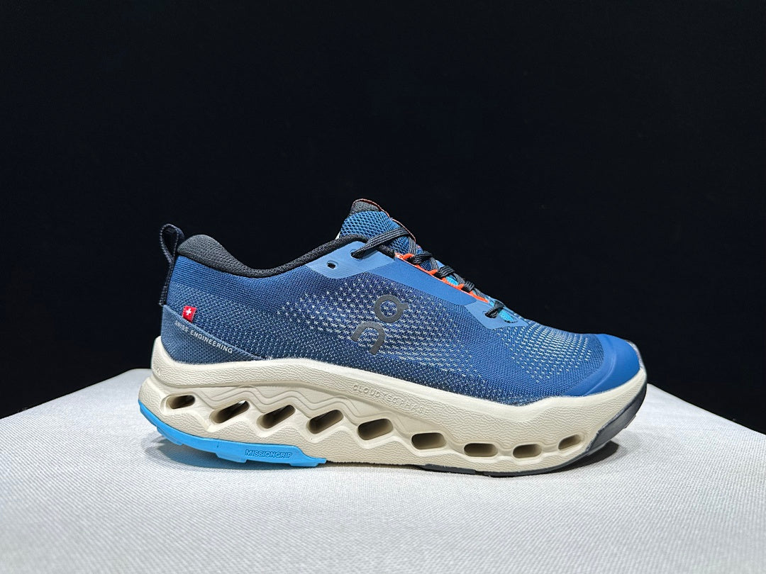 On Cloudsurfer Trail 2 Blue Trail Running Shoes