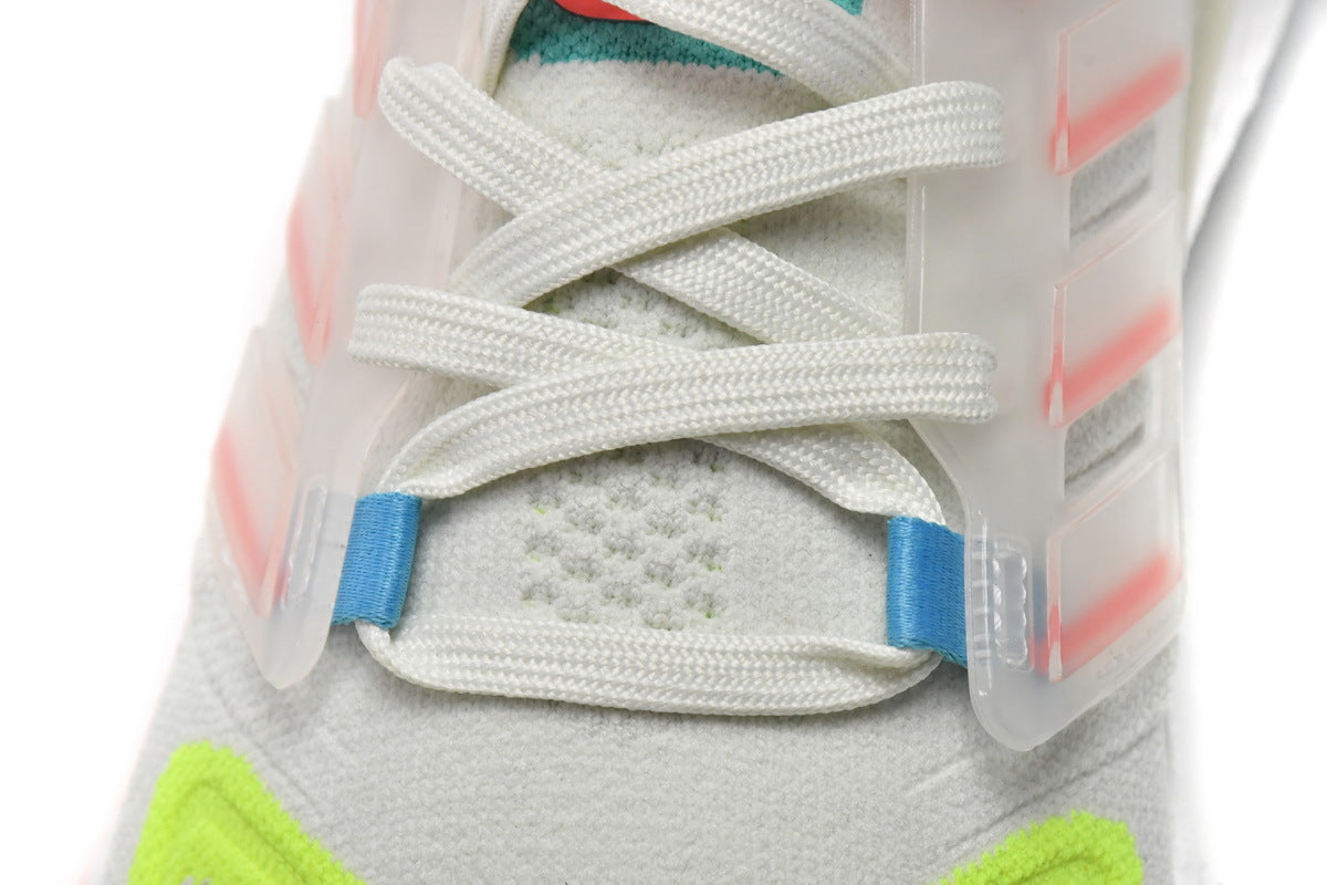 Adidas Ultra Boost 22 GX8015 White Blue Yellow Running Shoes