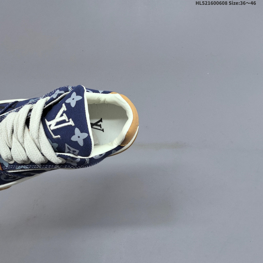 Louis Vuitton Tilted Low Sneakers Blue Monogram
