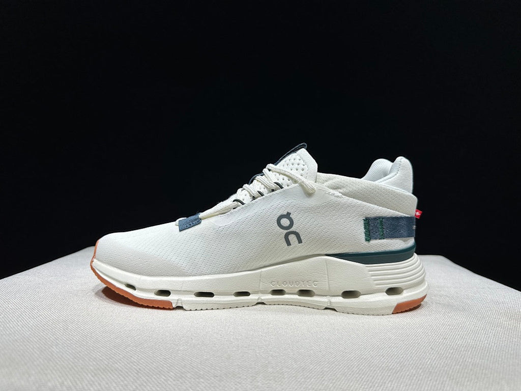 On Cloudnova 2 Sneakers in Ivory and Olive