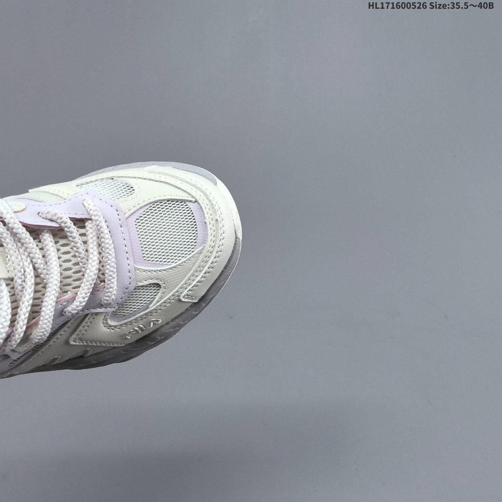 FILA FERN Low-Top Sneakers in Ivory and Lavender