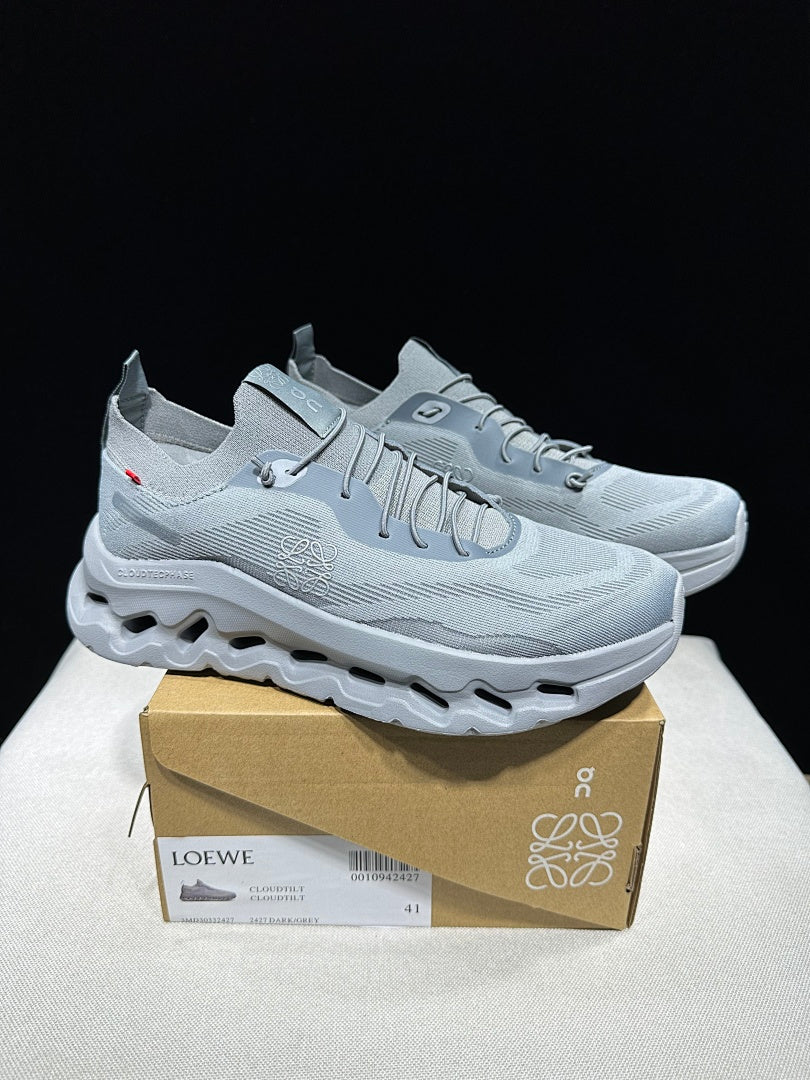 On x Loewe Cloudtilt Sneakers in Grey
