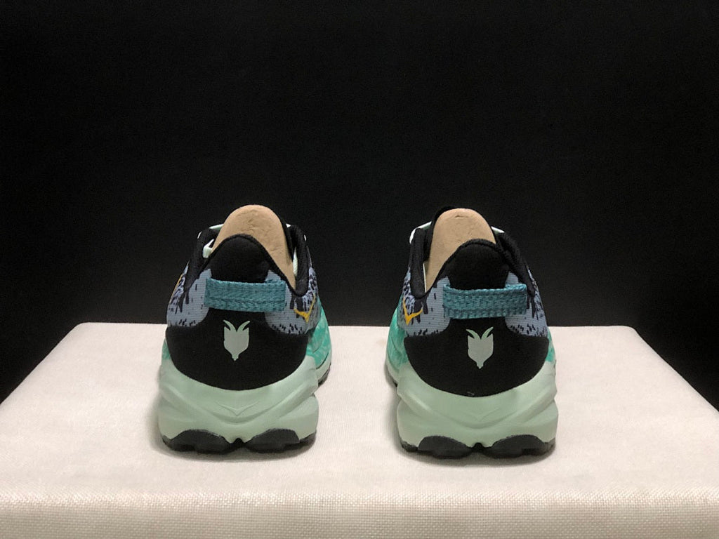 HOKA Speedgoat 6 Trail Running Shoes, Gray and Teal