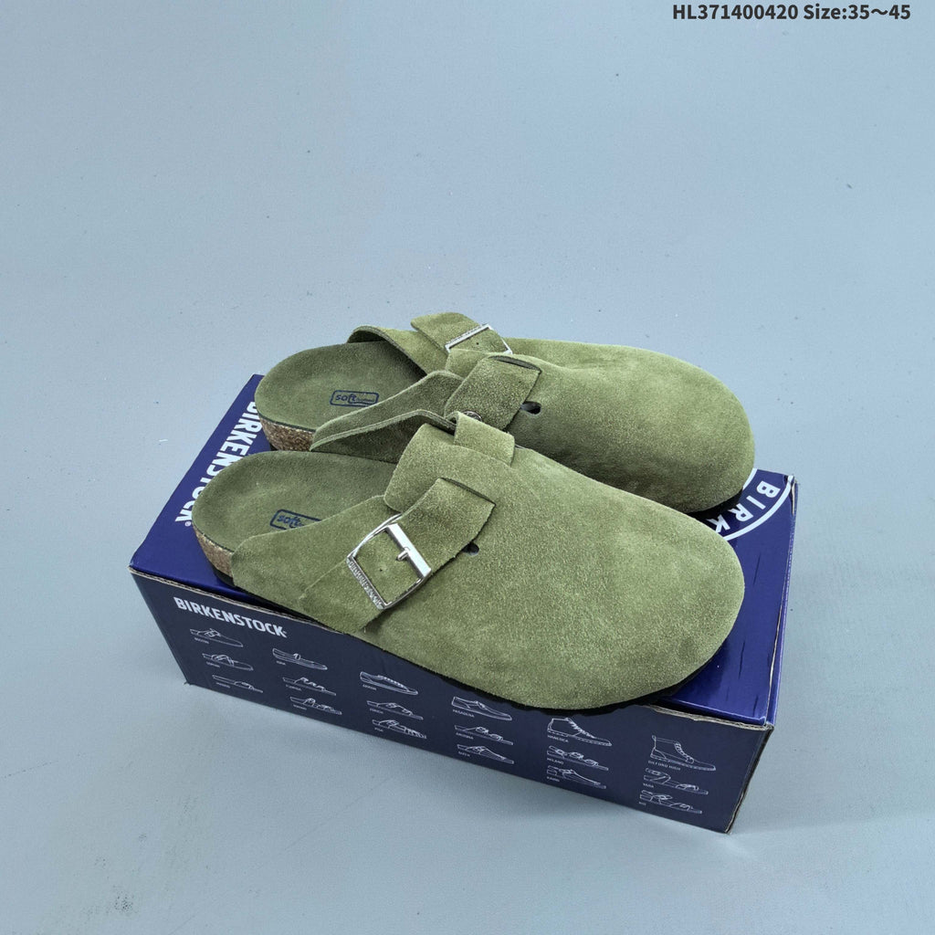 Birkenstock Boston VL Suede Clogs with Adjustable Buckle