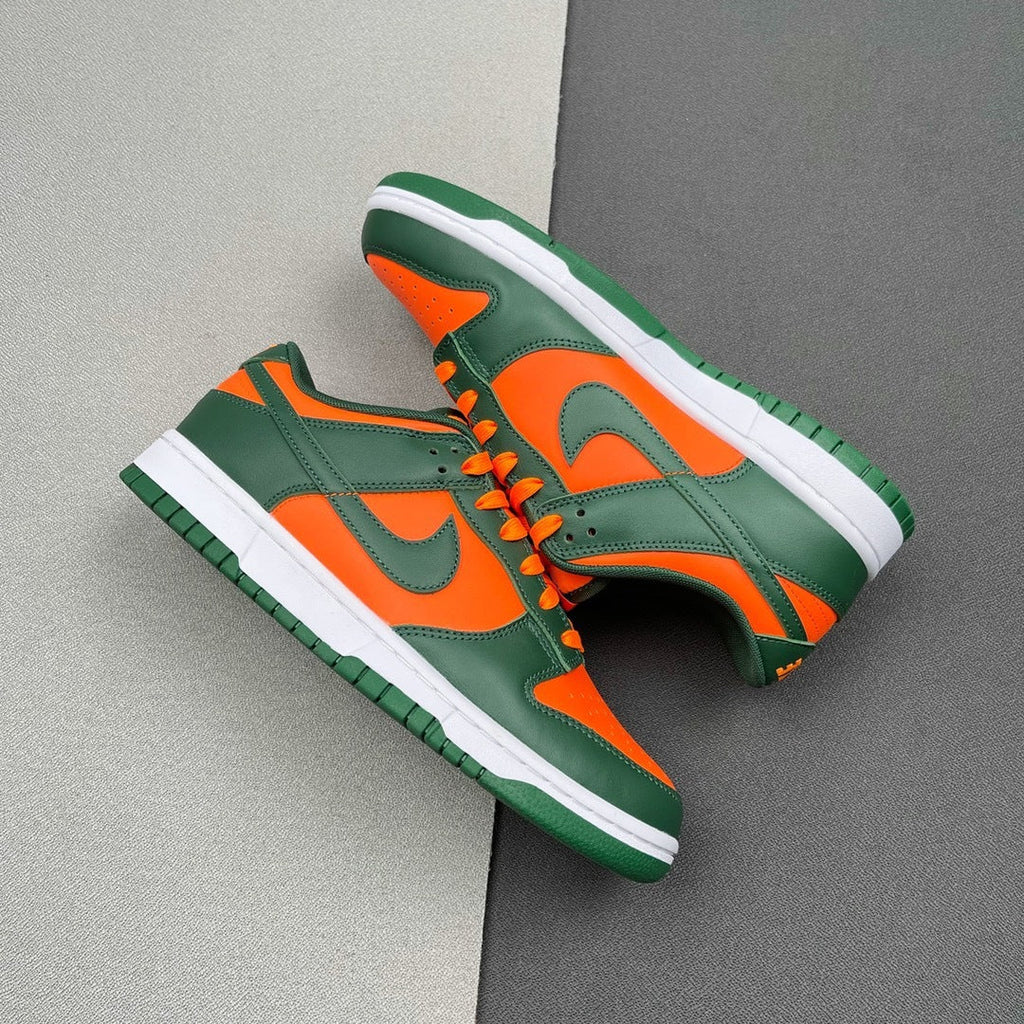 Nike Dunk Low Miami Hurricanes Green and Orange DD1391-300