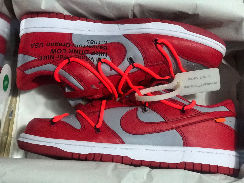 Nike Dunk Low LTHR / OW Red Gray Sneakers CT0856-600