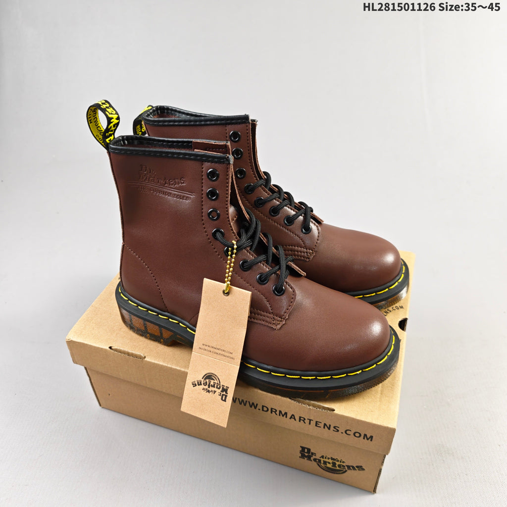 Dr. Martens 1461 Brown Lace-Up Platform Boots
