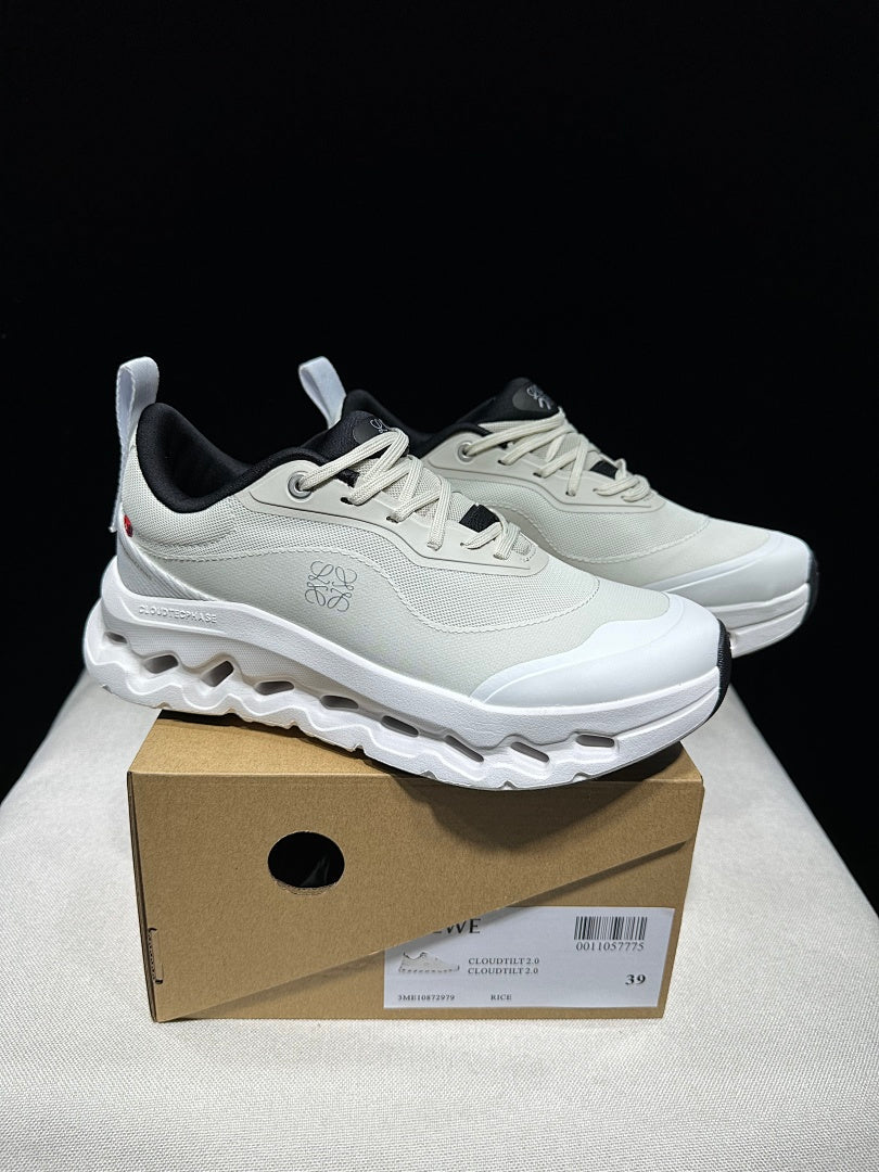 On Running x Loewe Cloudtilt 2.0 Sneakers in Rice