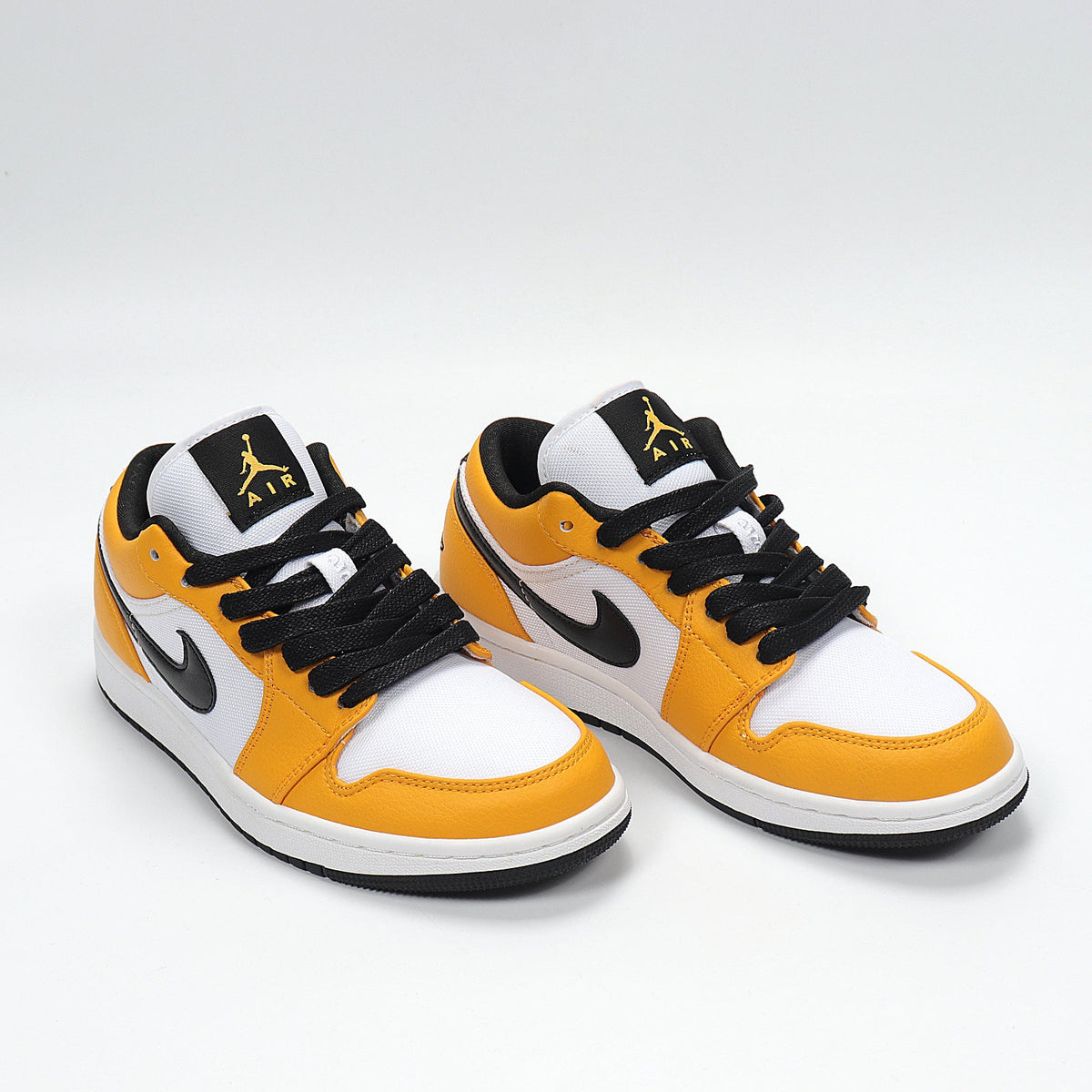 Nike Air Jordan 1 Low Lakers Sneakers, White and Gold CZ4776-107