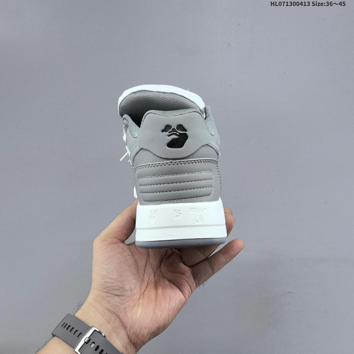 Off-White Arrows Low-Top Sneakers in White and Grey
