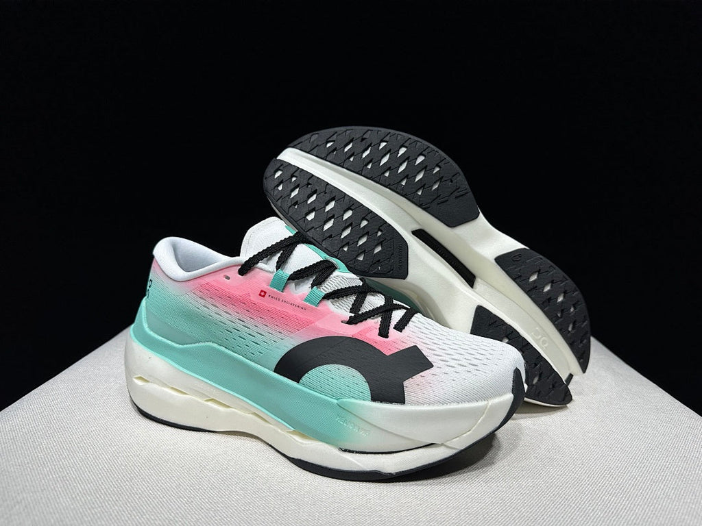 On Cloudboom Max Running Shoes, White Mint Pink