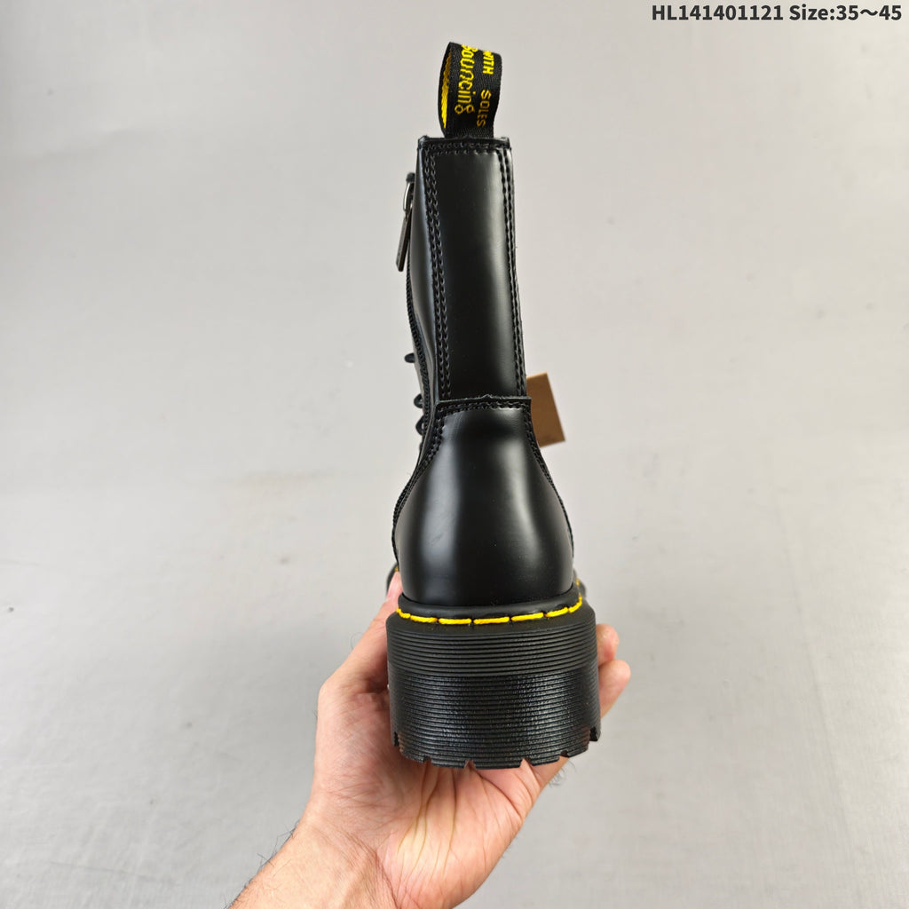 Dr. Martens 1057 Black Platform Lace-Up Boots
