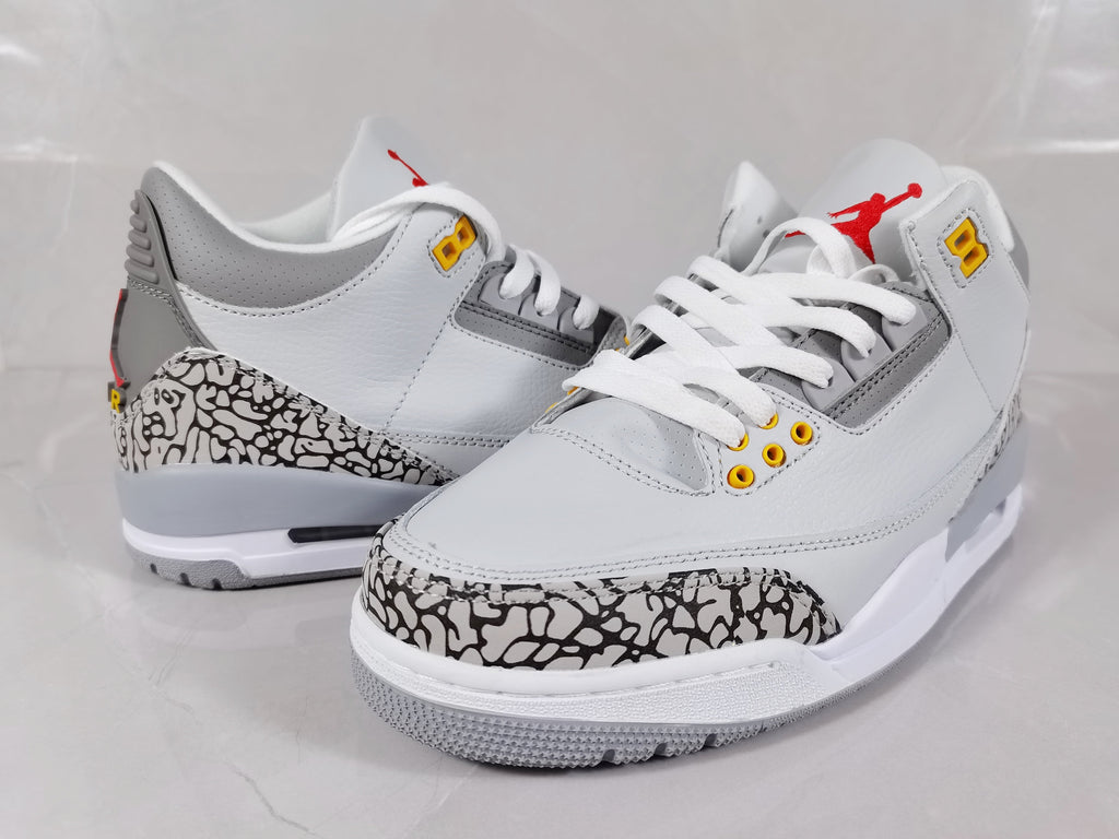 Jordan Air Jordan 3 Retro Grey and Orange Sneakers