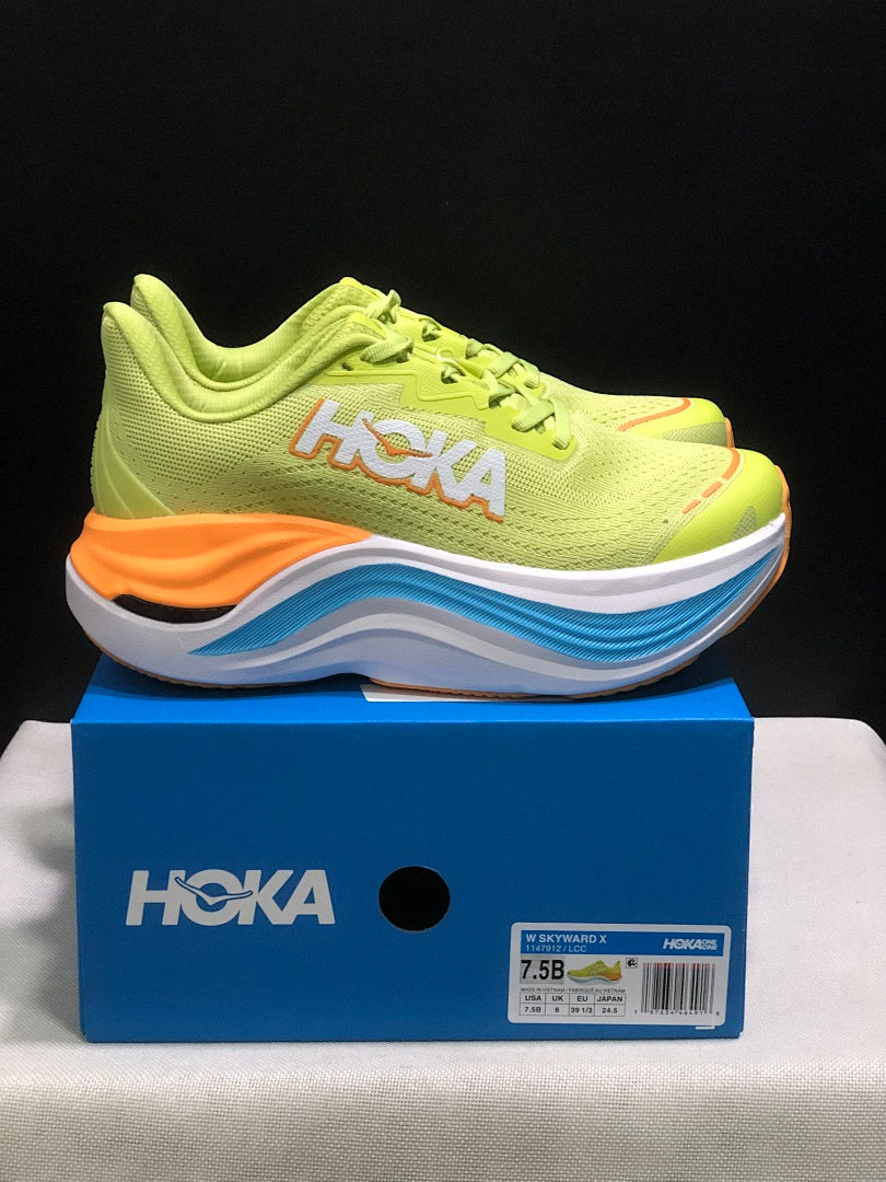 HOKA Skyward X Running Shoes in Lime Green