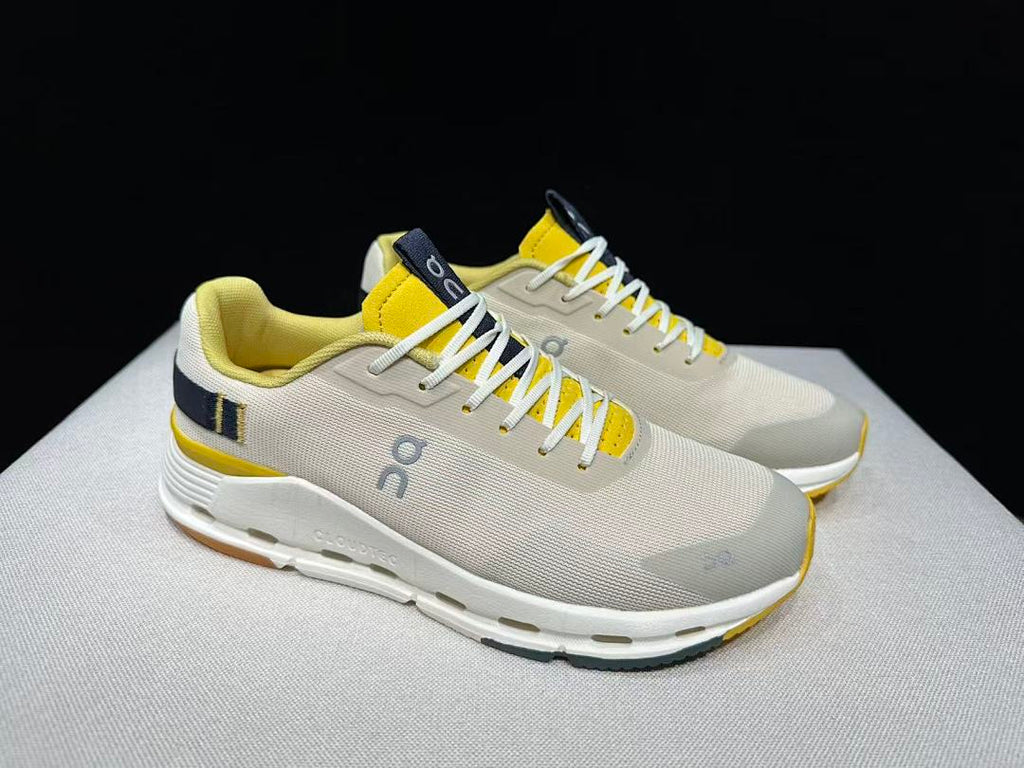 On Cloudnova Form 2 Sneakers in Beige and Yellow