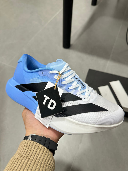 adidas Adizero JH6205 White Blue Running Shoes