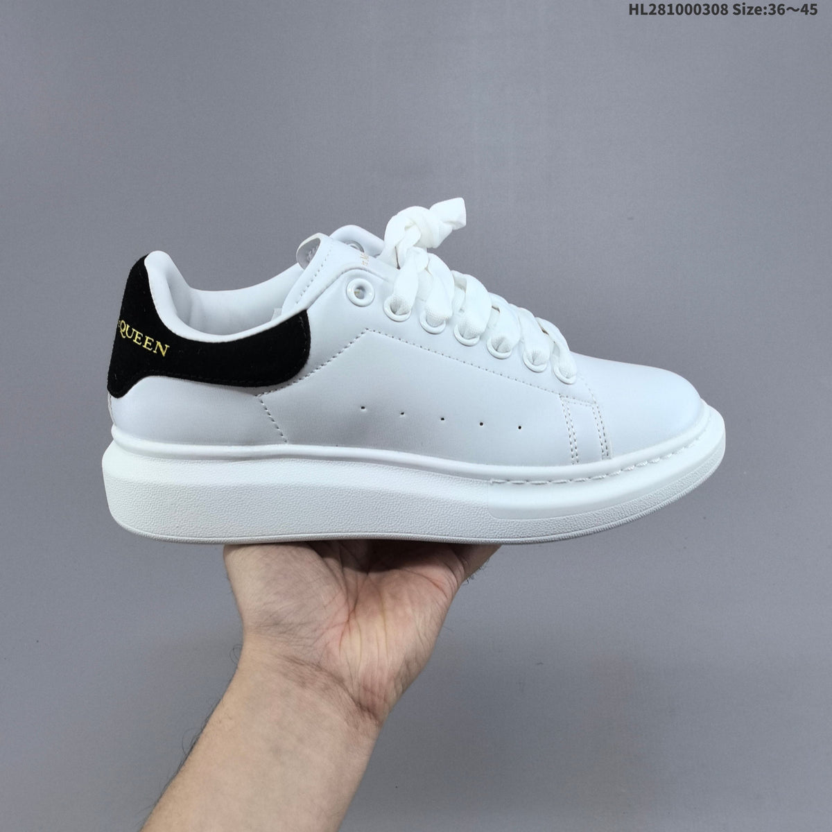 Alexander McQueen Oversized Low-Top Sneakers, White and Black HL281000308