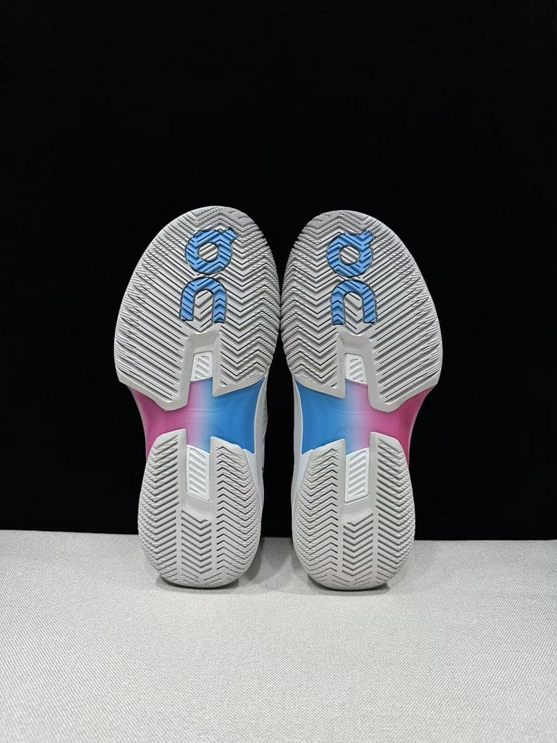 On The Roger Pro Fire Clay White Court Sneakers