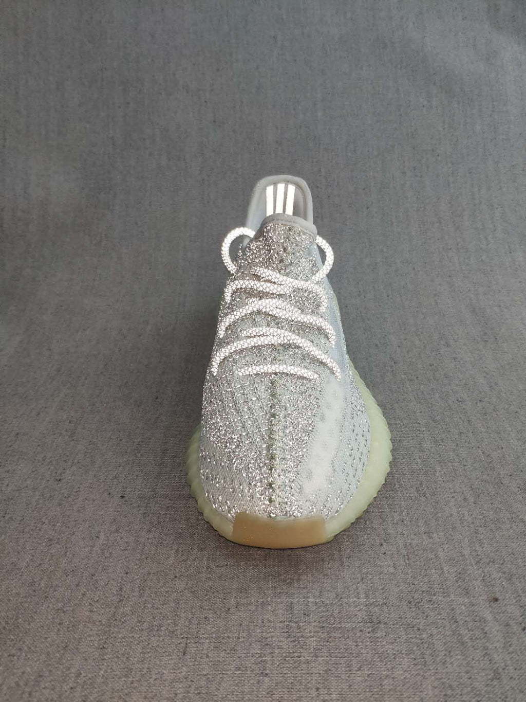 Adidas Yeezy Boost 350 V2 Knit Sneakers in Gray and Cream