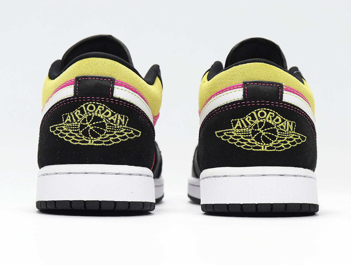 Jordan 1 Low Yellow Pink Black Sneakers CW5564-001