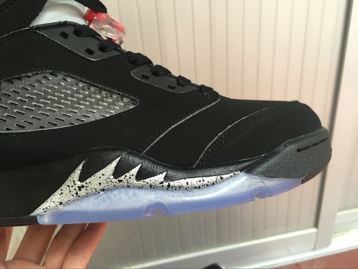 Air Jordan 5 Black Silver High-Top Sneakers