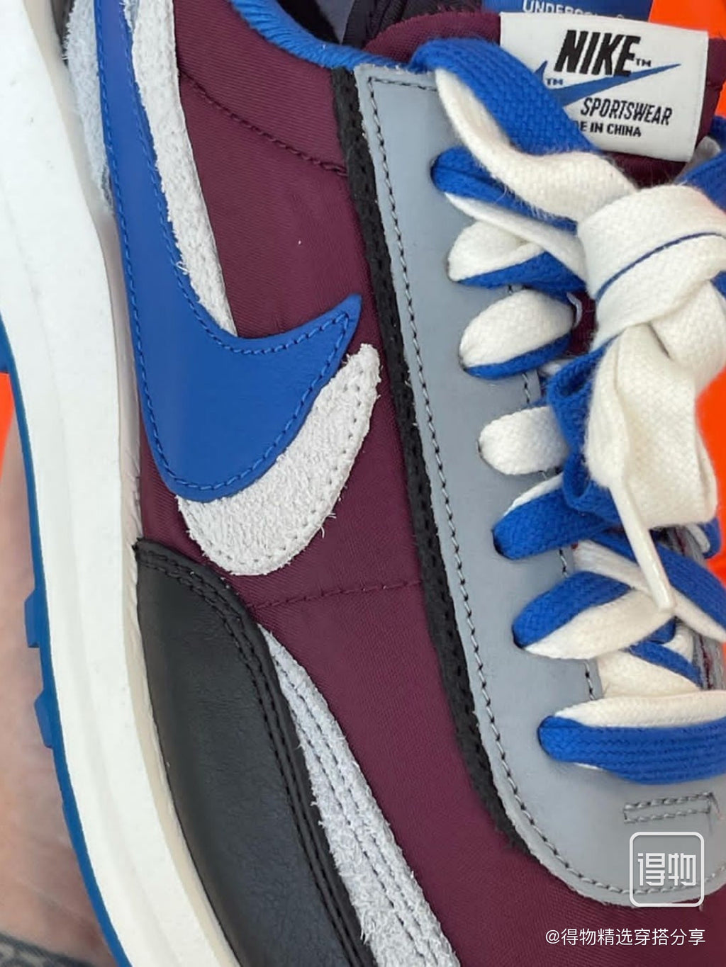 Nike LDWaffle sacai x UNDERCOVER Burgundy Blue DJ4877-600