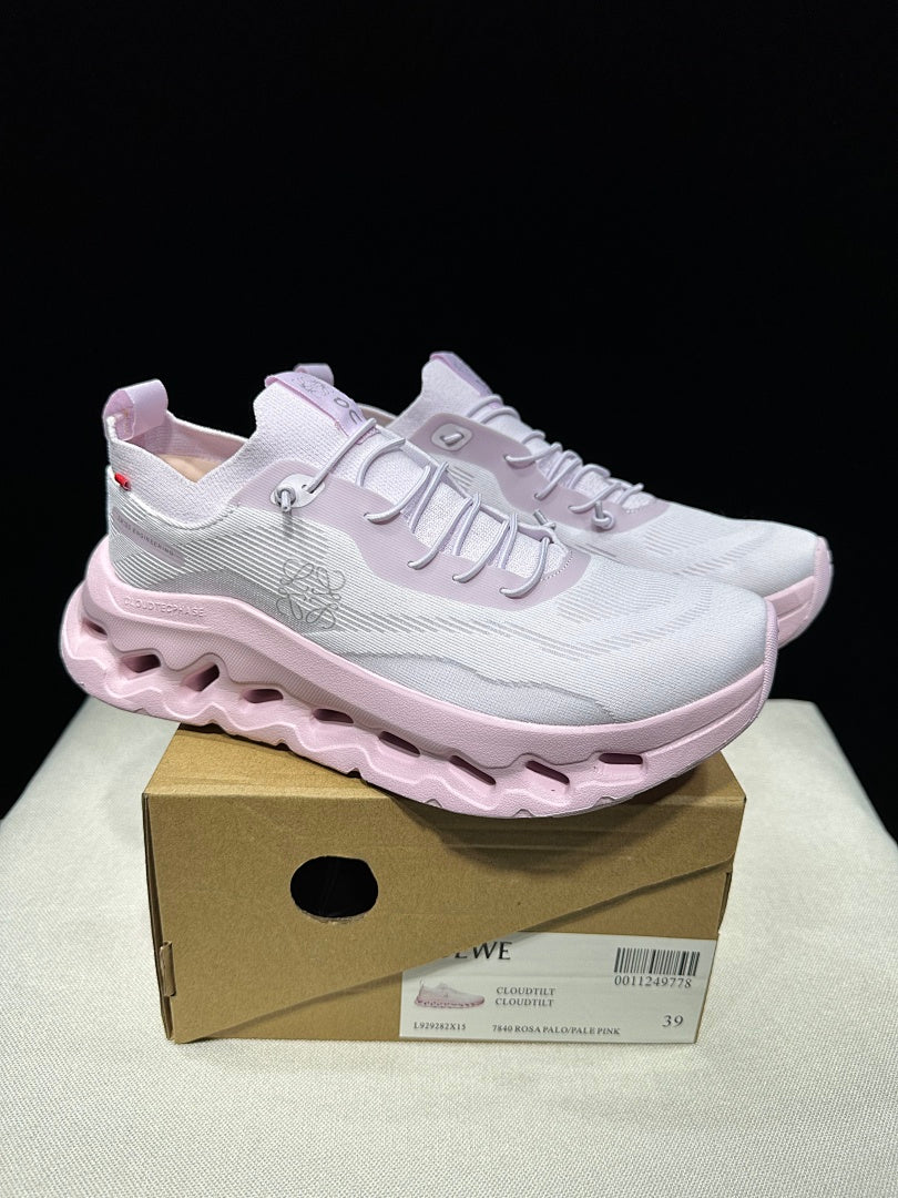On x LOEWE Cloudtilt Sneakers in Rosa Palo and Pale Pink