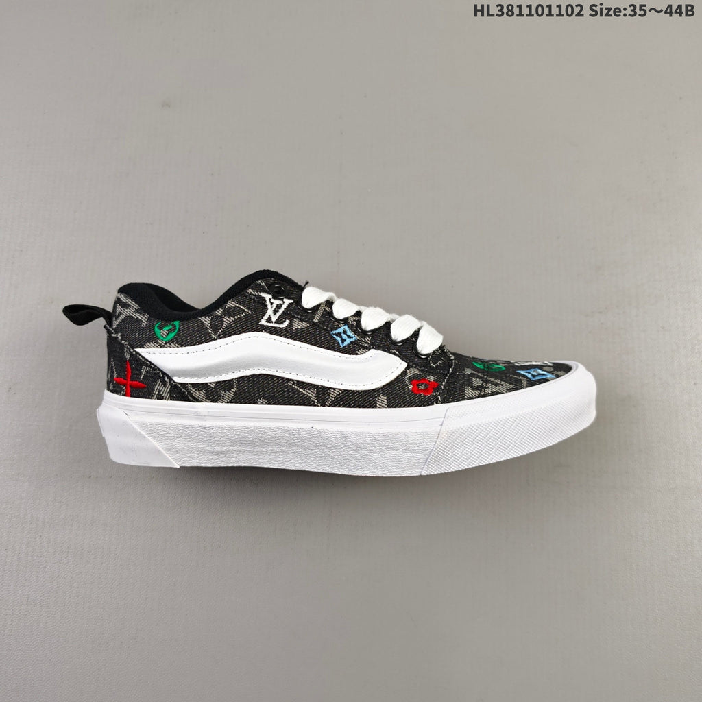 Vans Knu Skool Low-Top Sneakers in Monogram Print