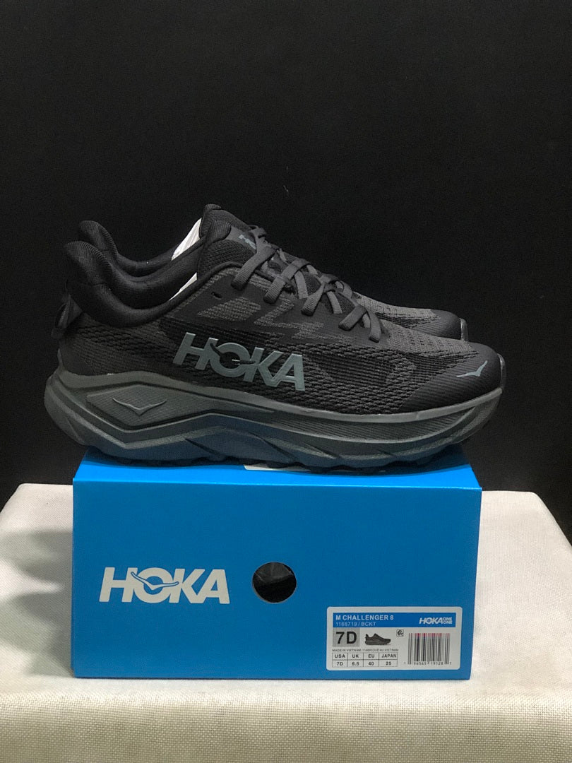 HOKA Challenger 8 Trail Running Shoes in Black
