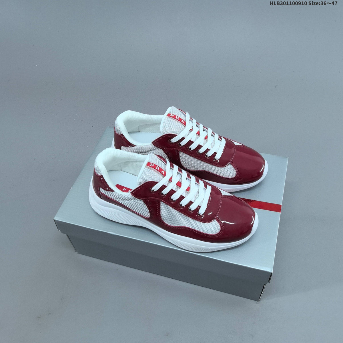 Prada America's Cup Low-Top Sneakers, Patent-Style Colorways