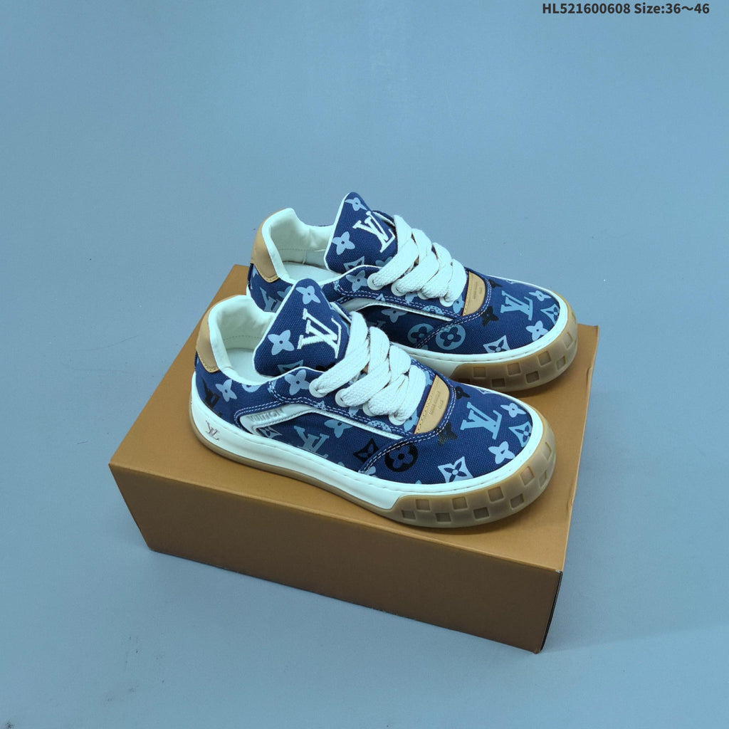 Louis Vuitton Tilted Low Sneakers Blue Monogram