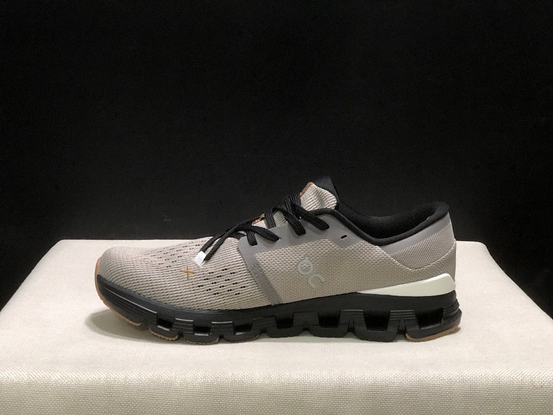On Cloud X 4 Sneakers in Fog and Black