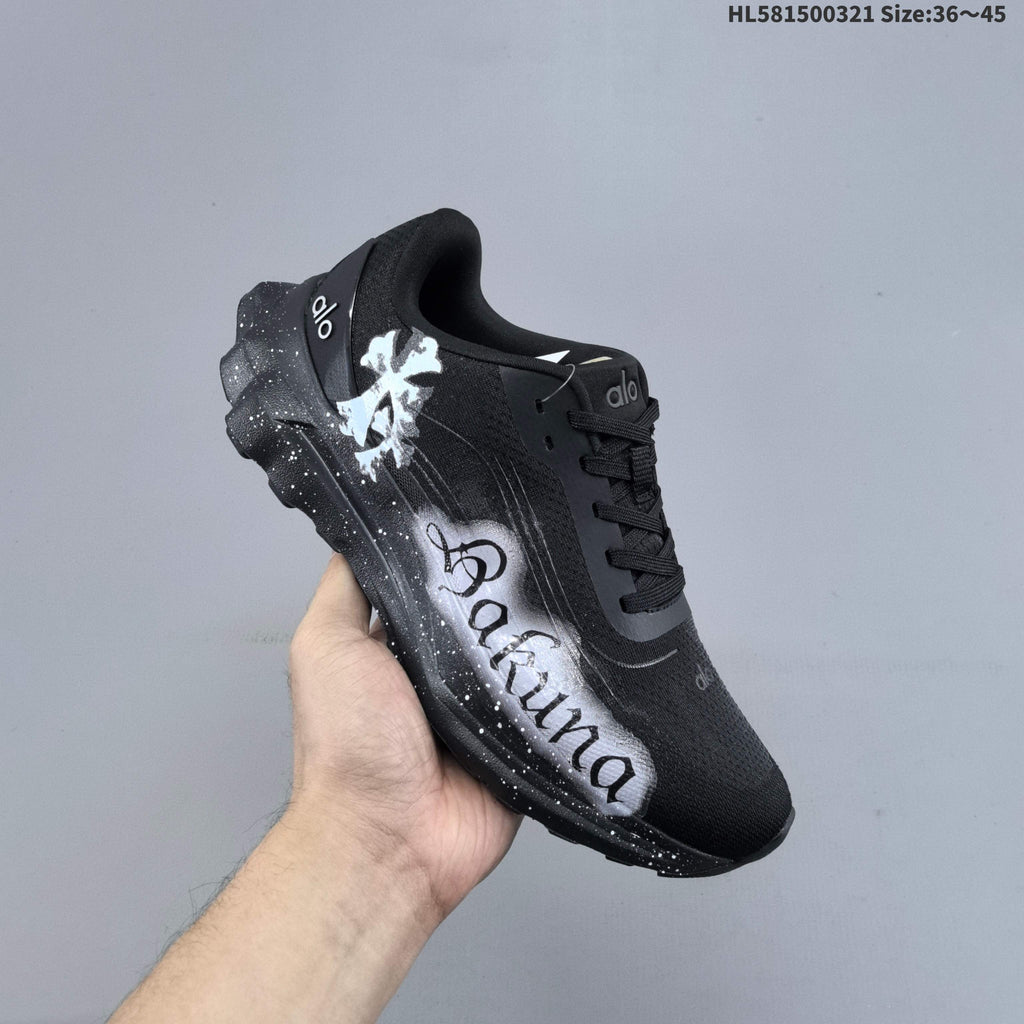 Alo Yoga Alo Runner Graphic Running Sneakers, Black