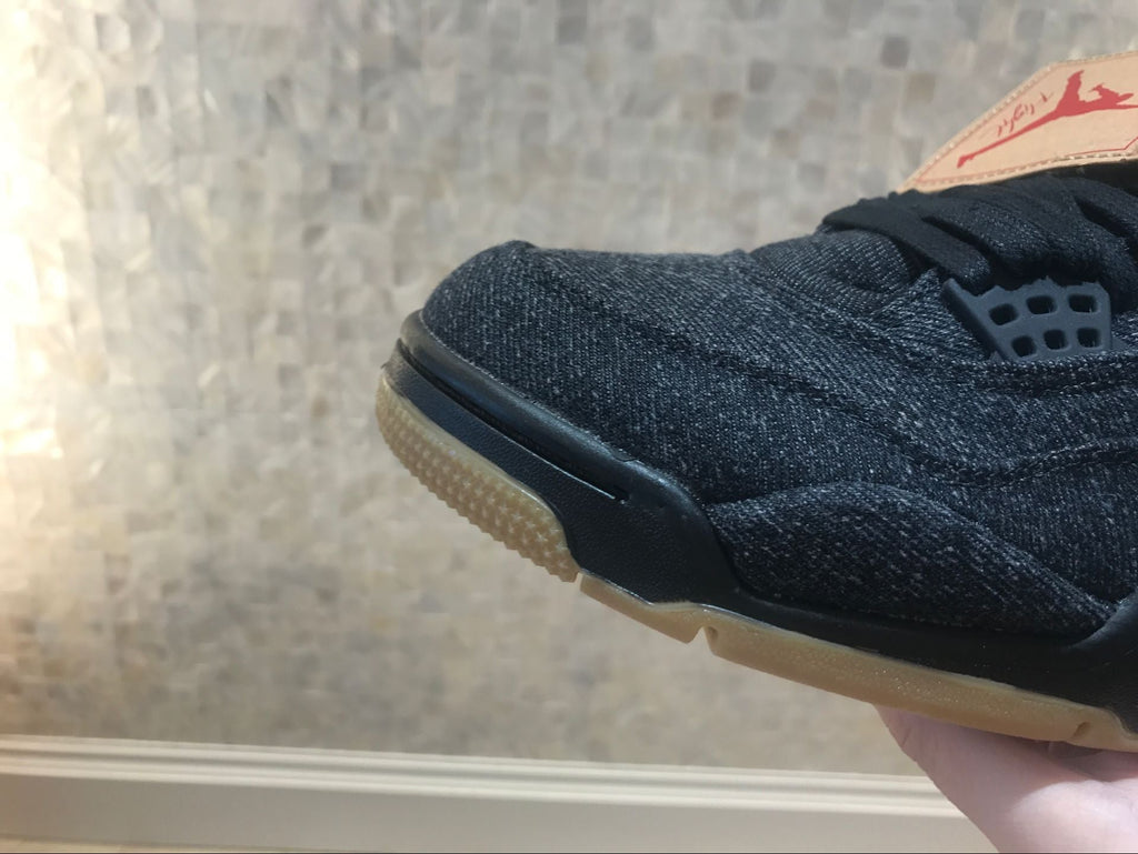 Jordan 4 Retro Levi's Black Denim Sneakers A02571-001