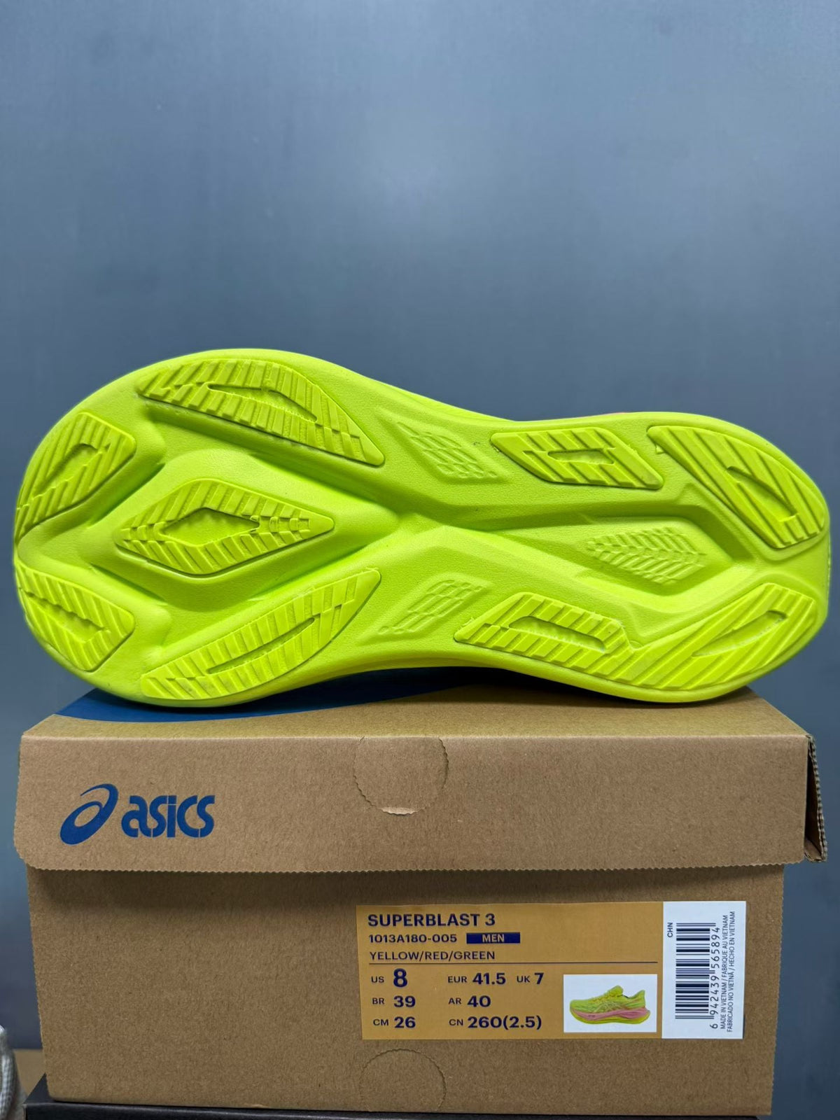 ASICS Superblast 3 Running Shoes Yellow/Red/Green 1013A180-005