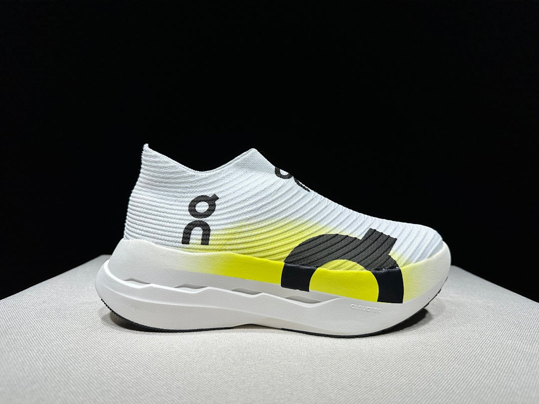 On Cloudboom Strike LS Running Shoes White Lime