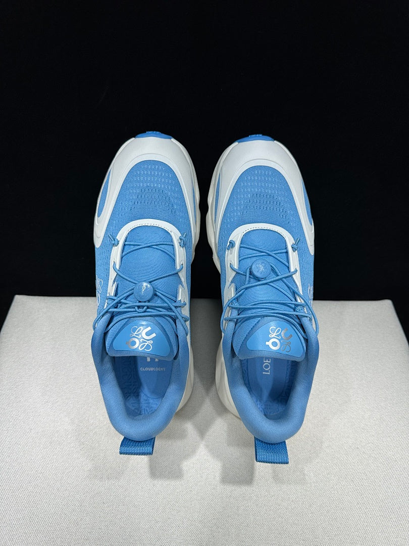 On x Loewe Cloudventure 3.0 Sneakers White and Blue