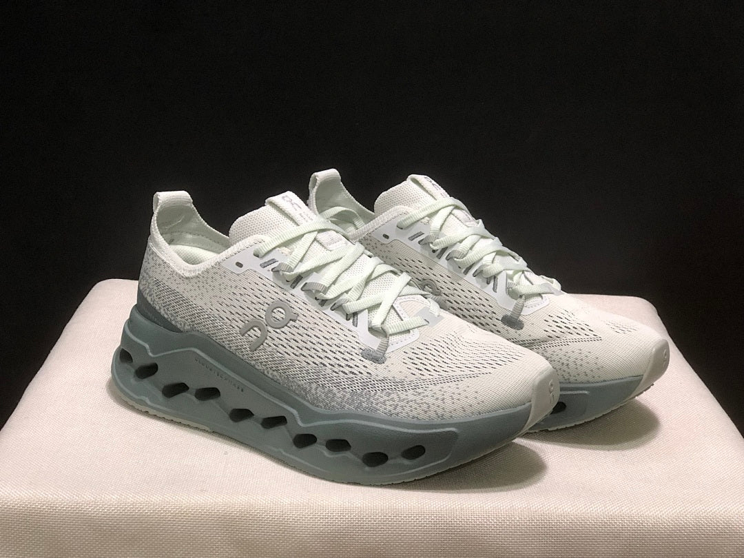 On Cloudsurfer Max Running Shoes, Grey and Moon
