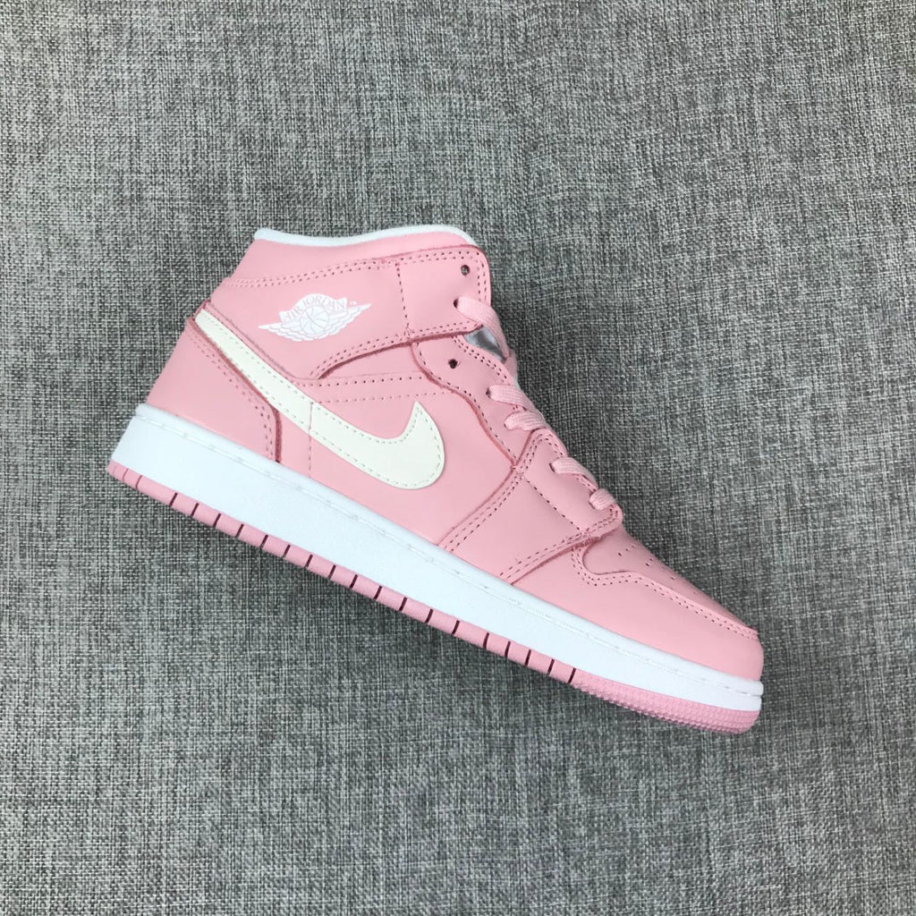 Jordan 1 Mid Pink Women’s Sneakers 555112-100