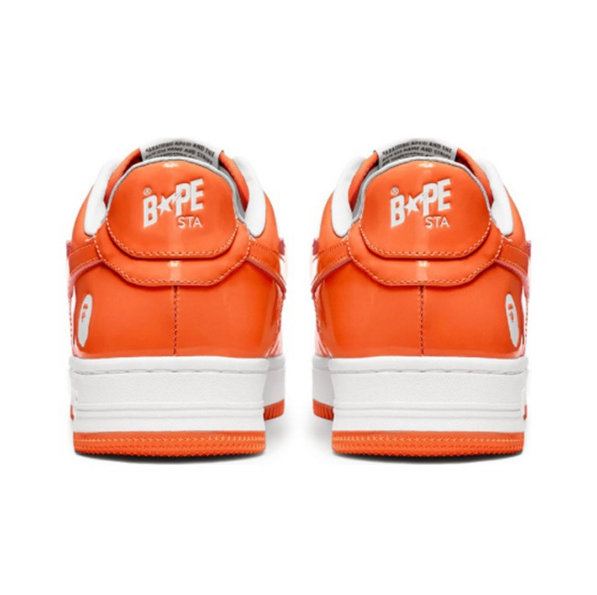 A Bathing Ape BAPE STA Low Sneakers White Orange