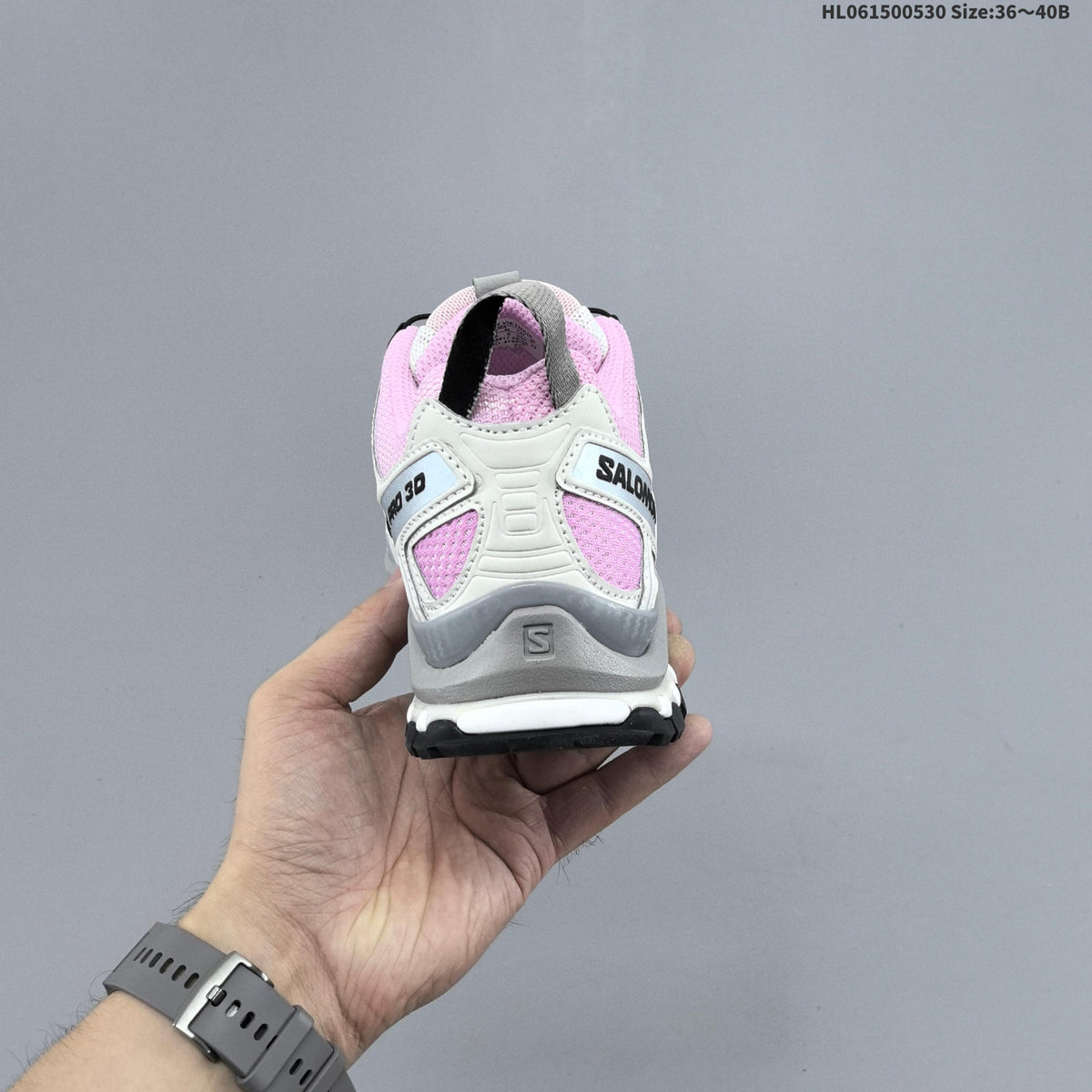 Salomon XA PRO 3D Trail Running Shoes in Pink and White