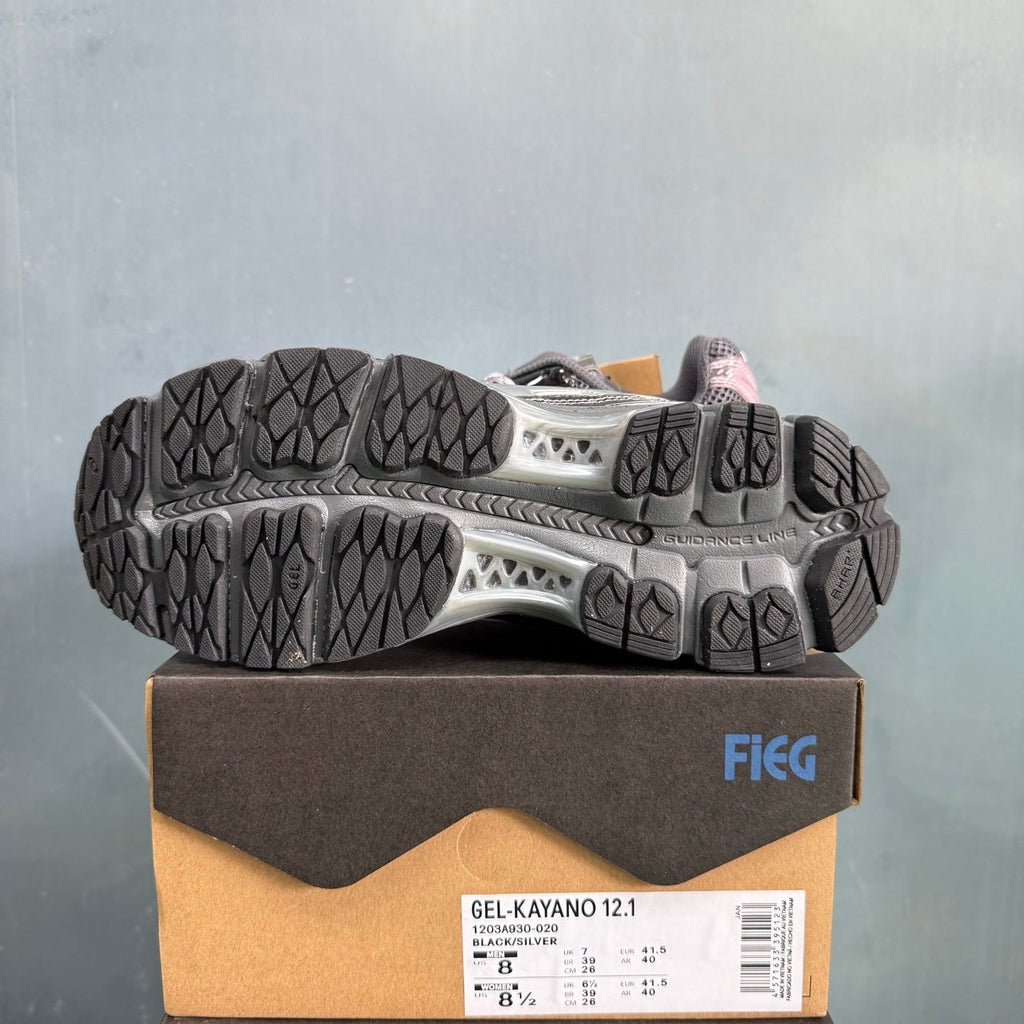 ASICS GEL-KAYANO 12.1 Black Silver Sneakers 1203A930-020