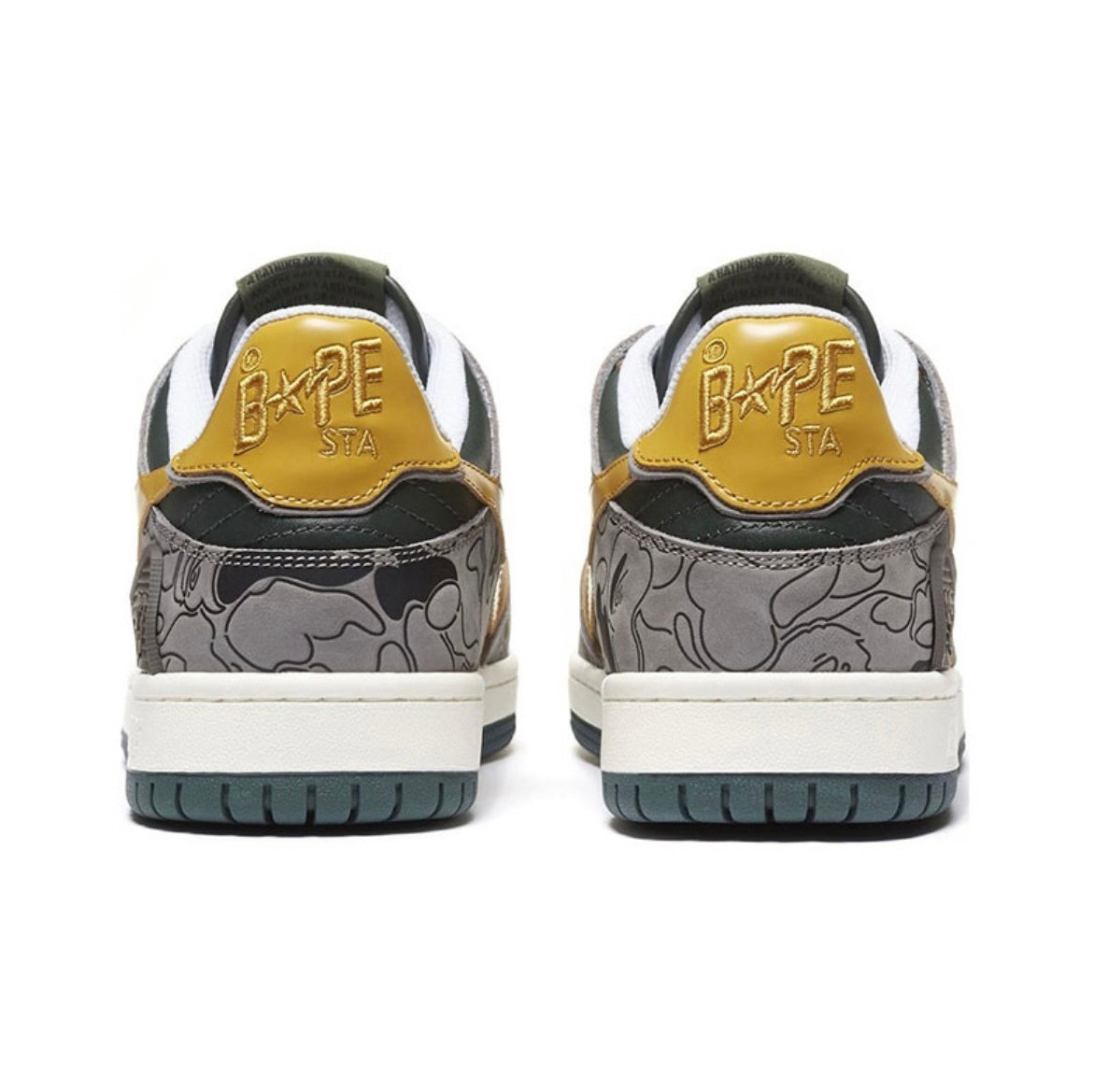 BAPE SK8 Sta Sneakers Gray Yellow 1H80-191-007