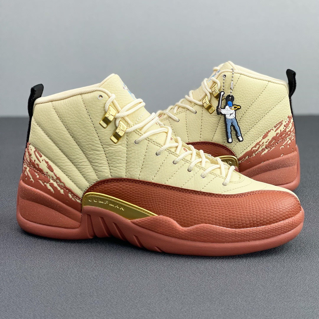 Jordan 12 Retro Eastside Golf Sneakers Cream Brown DV1758-108